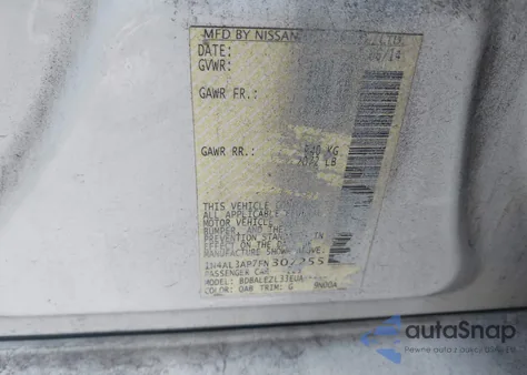 2015 Nissan Altima 2.5 S from USA, damaged, VIN 1N4AL3AP7FN307255